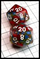 Dice : Dice - 20D - Multicolor with White Numerals - Dark Ages